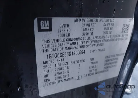 2016 GMC Canyon Sle из США, поврежденный, VIN 1GTG6CE38G1200694